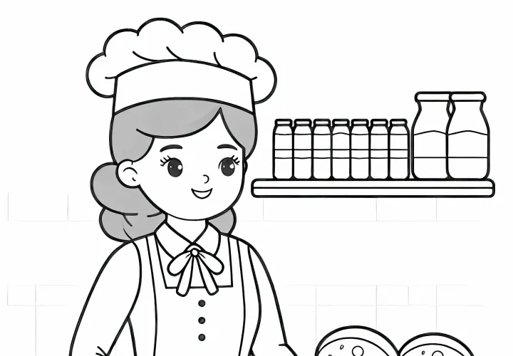 Bäckerin Malvorlage Einfach Kostenlos