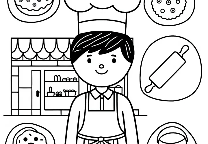 Bäckerei Malvorlage Einfach Kostenlos