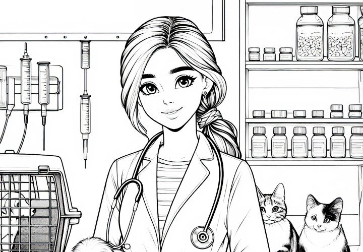 Plantilla de color para veterinaria - Detallada y gratuita