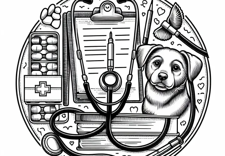 Estetoscopio para veterinario - Dibujo para colorear en detalle y gratuito