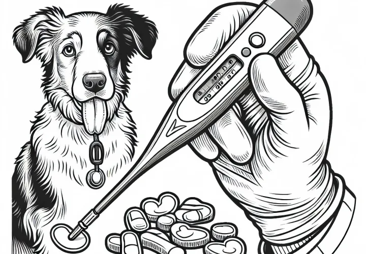 Termómetro para veterinario - Dibujo para colorear detallado gratuito
