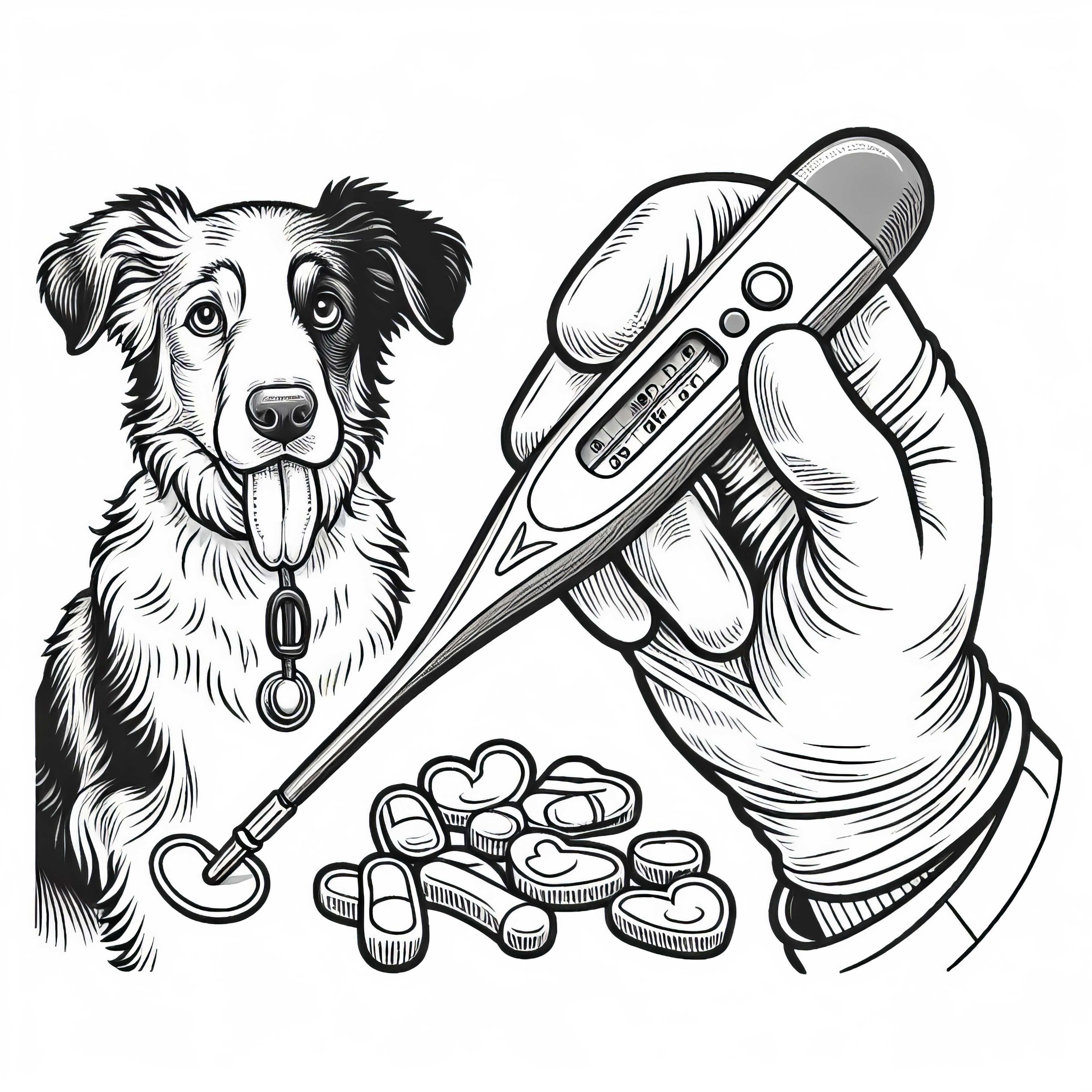 Termómetro para veterinario - Dibujo para colorear detallado gratis