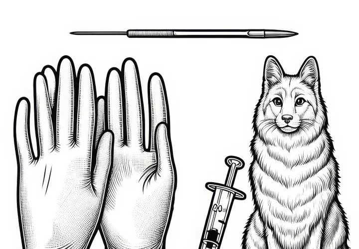 Guantes de examen para veterinarios como dibujo para colorear - Detallados y gratis