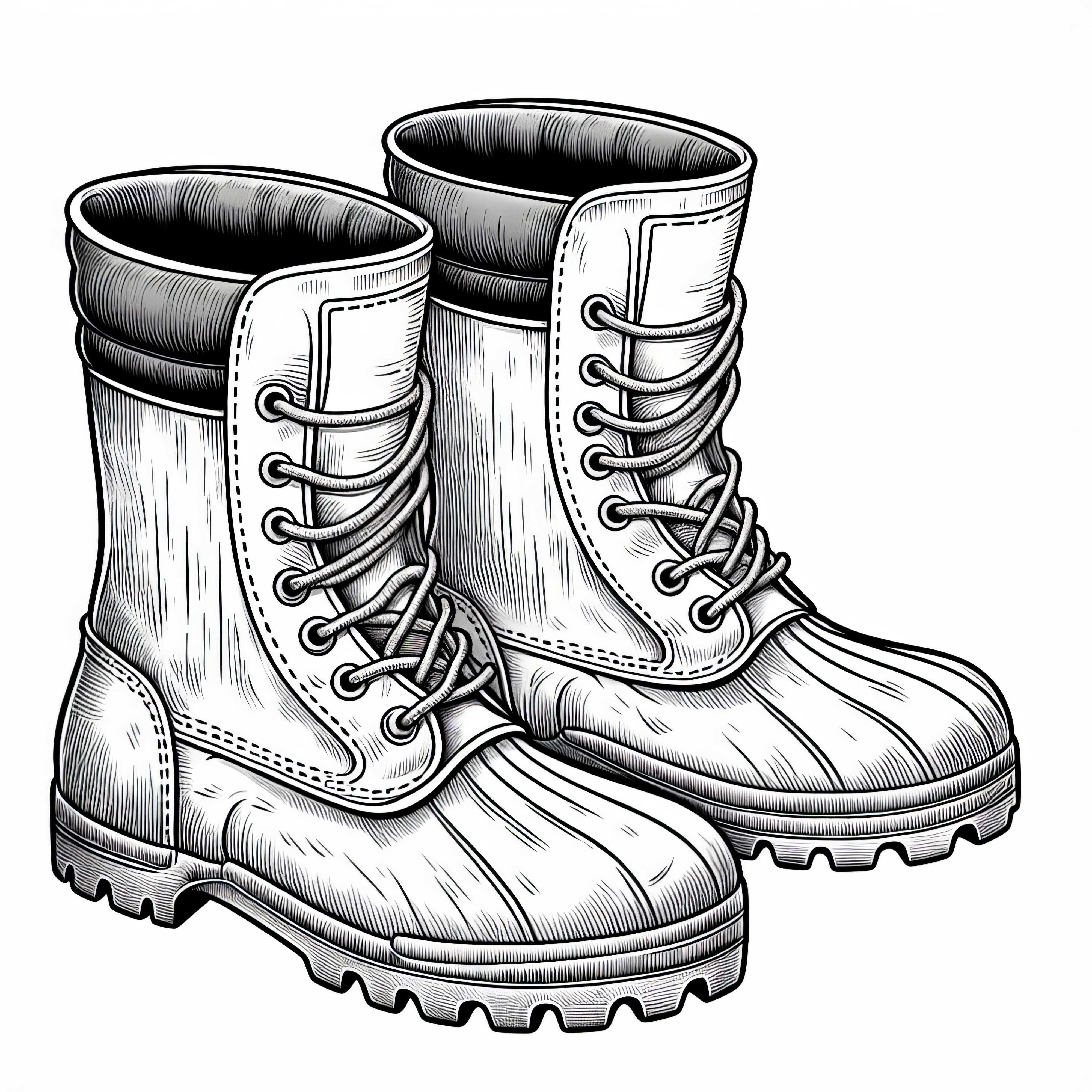 Gummistiefel für Bauern – Detailreiches Ausmalbild Kostenlos