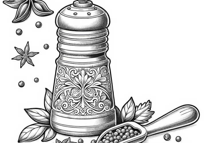 Ausmalbild eines Kochs: Detailreiche Malvorlage zum kostenlosen Download