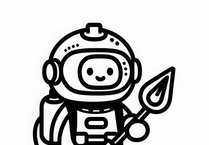 Harpune pour plongeurs Dessin à colorier Simple Gratuit Harpune pour plongeurs dessin à colorier simple gratuit