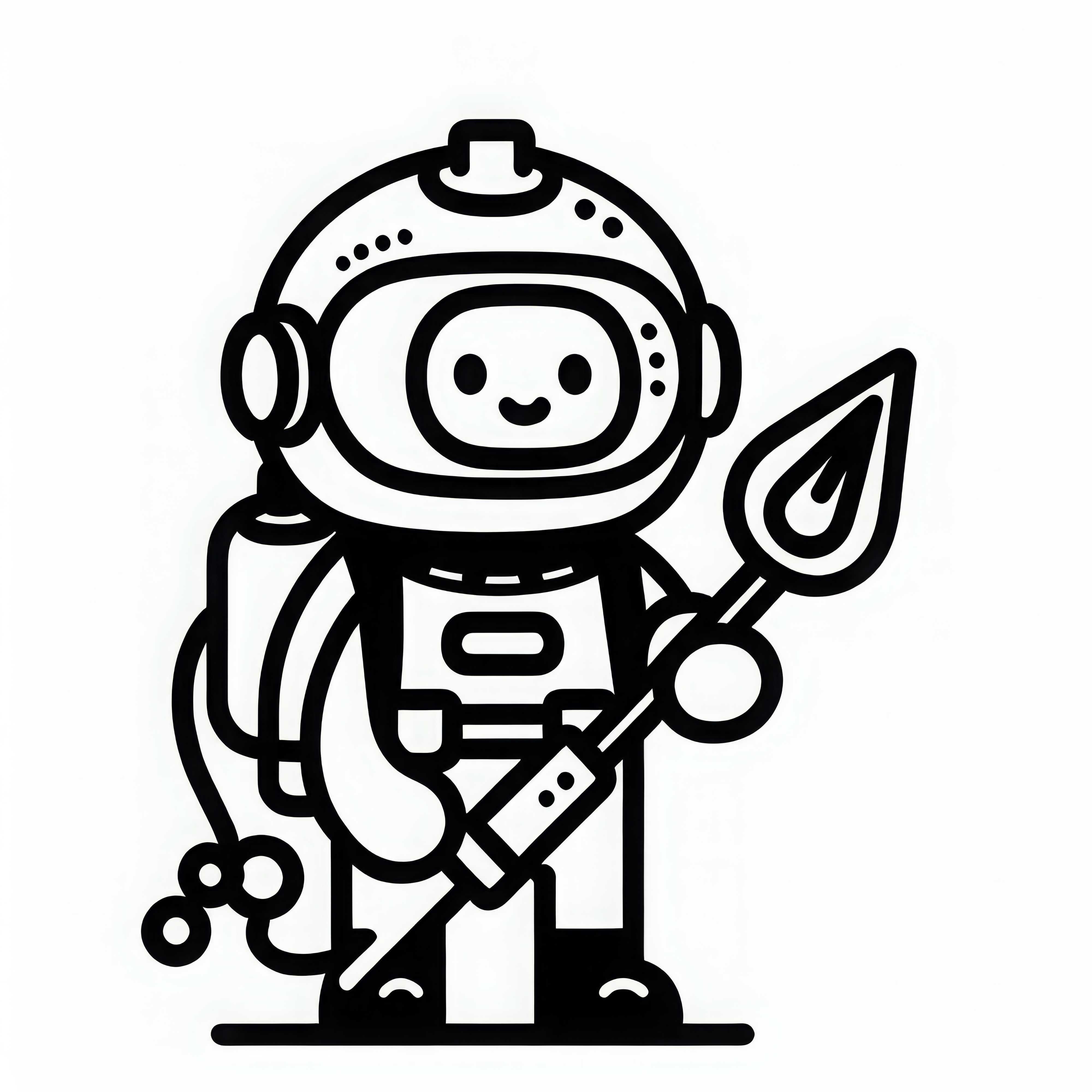 Harpune pour plongeurs Coloriage Simple Gratuit