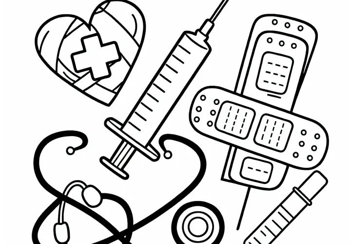 Gratis farvelægning af sprøjte- og forbindingmateriale