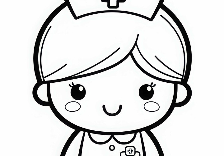 Uniform einer Krankenschwester mit Namensschild – Malvorlage kostenlos Uniform einer Krankenschwester mit Namensschild – Malvorlage kostenlos