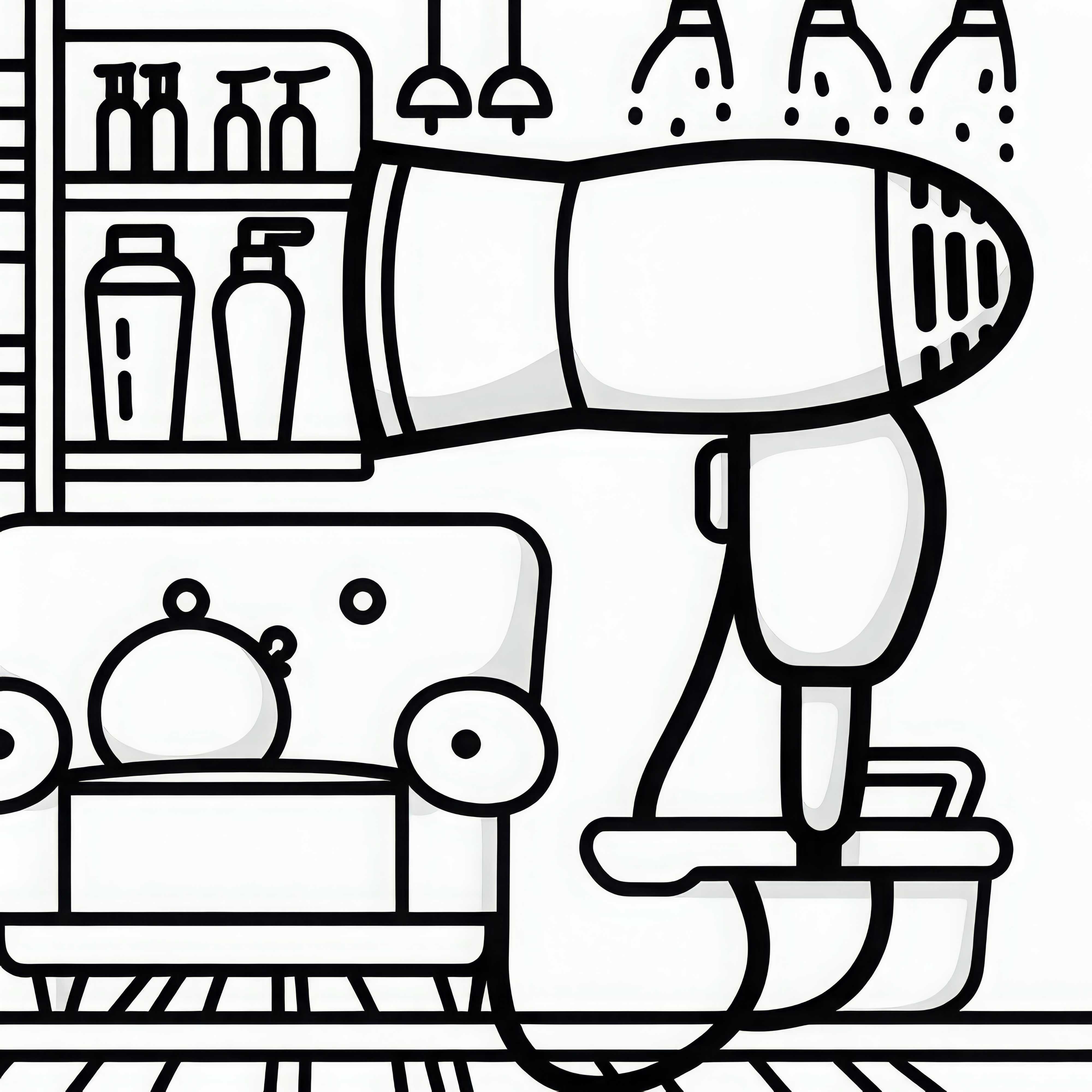 Föhn bei Friseur Malvorlage gratis