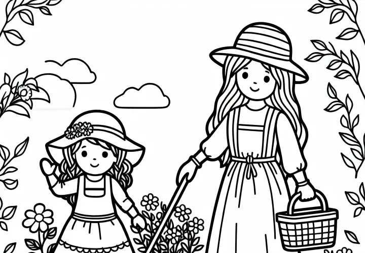 Dibujo para colorear de jardinera gratis