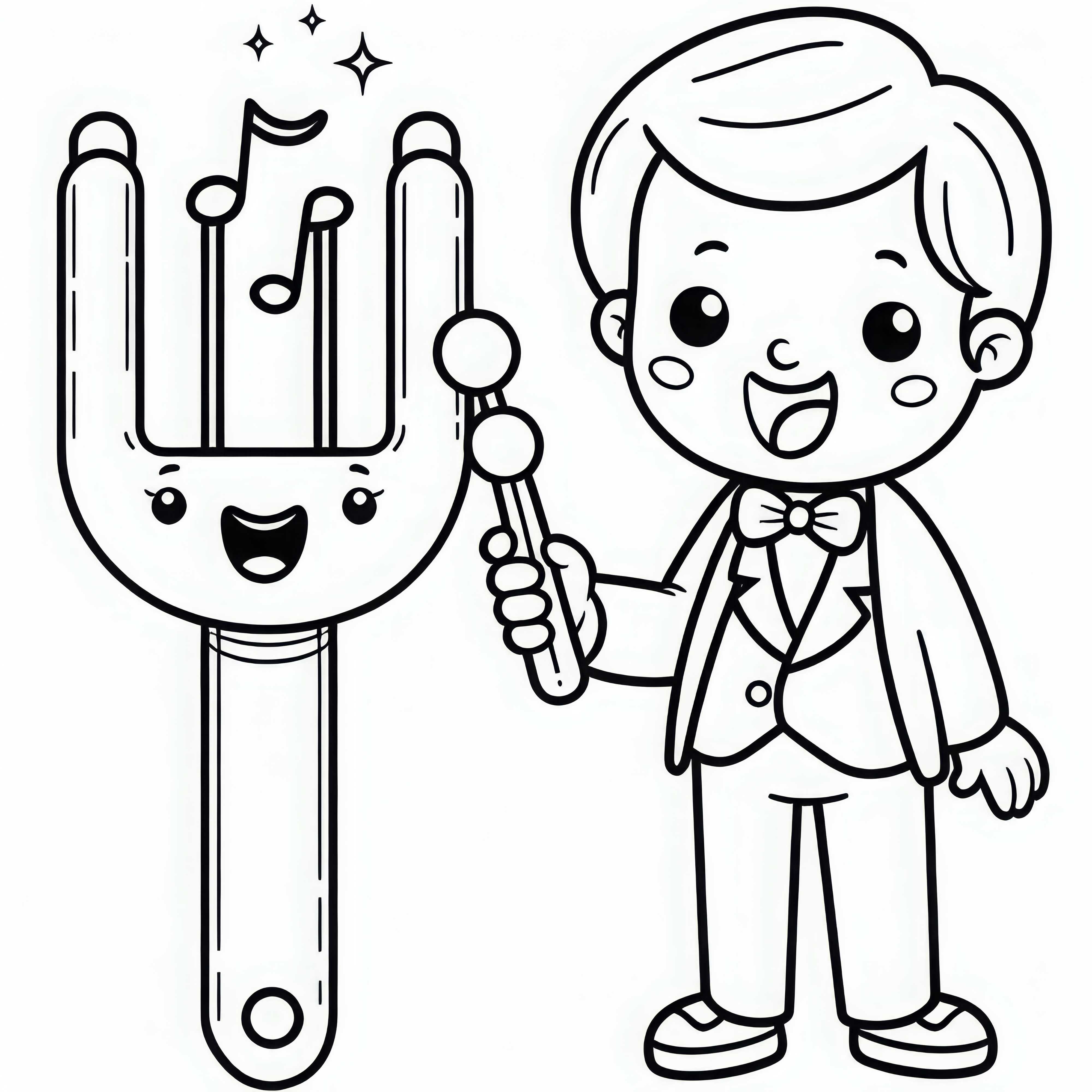 Diapasón para cantantes – Dibujo para colorear gratuito