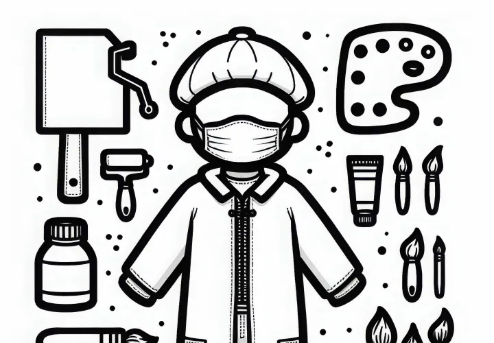 Pakaian pelindung untuk pelukis: Kain pelukis gratis