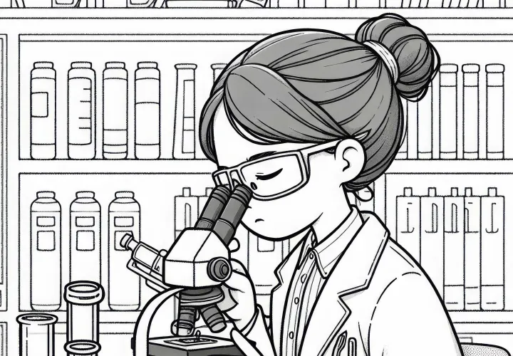 Forskerindens farvelægningsskabelon Gratis