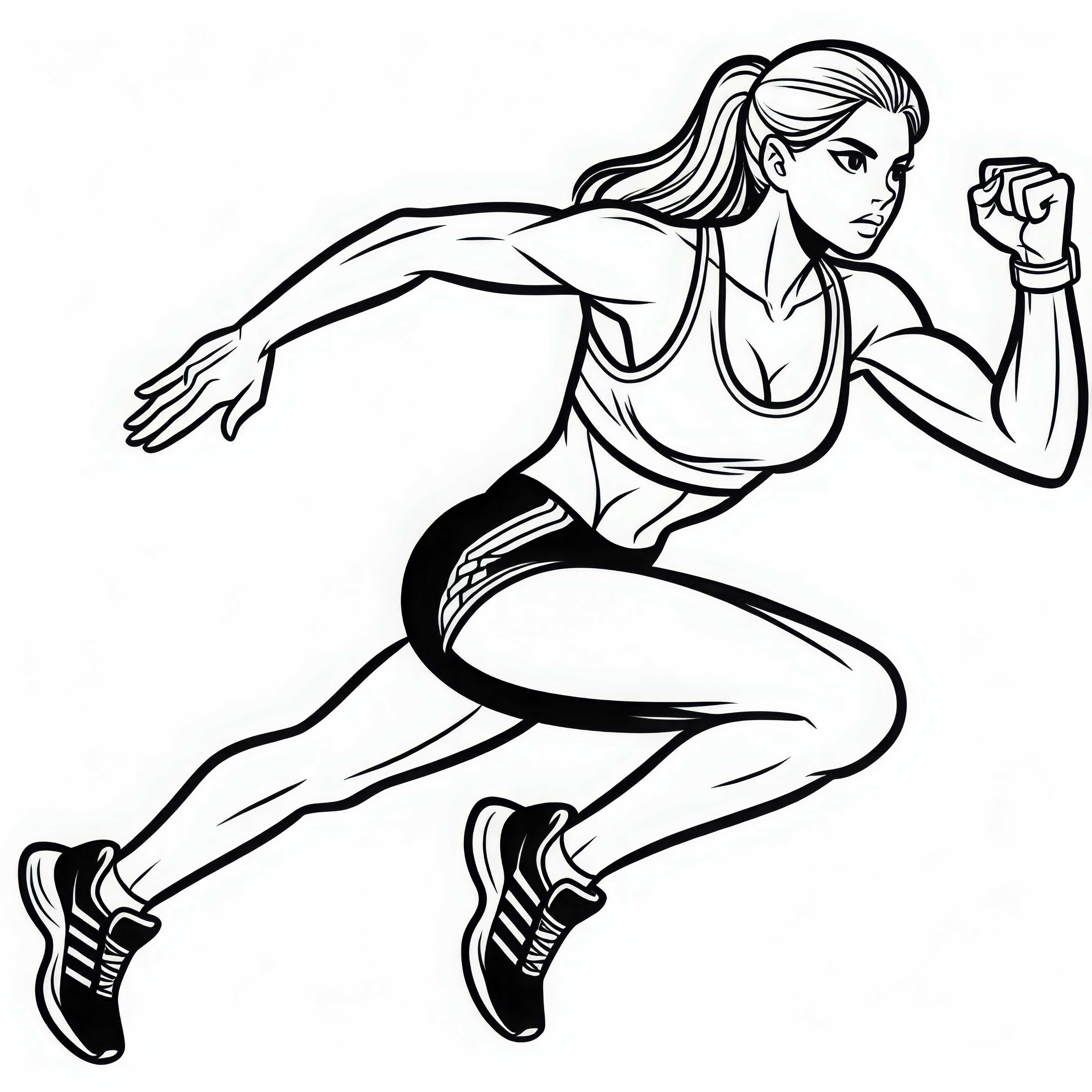 Free Coloring Page of an Athlete