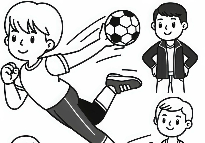 Free Sports Coloring Page – Simple Coloring Template for Young and Old Free Sports Coloring Page - Simple Coloring Template for Young and Old
