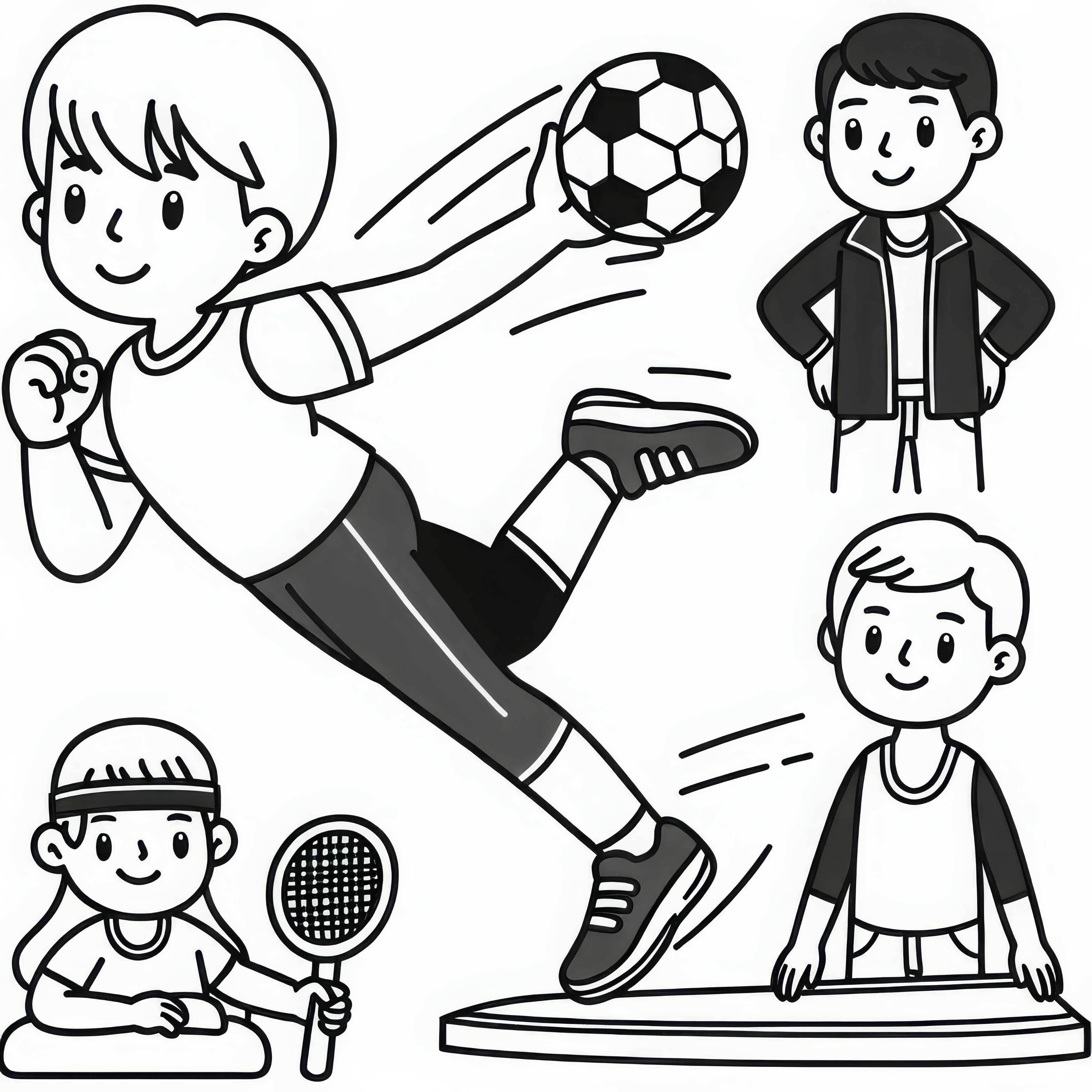 Free Sports Coloring Page – Simple Coloring Template for Young and Old