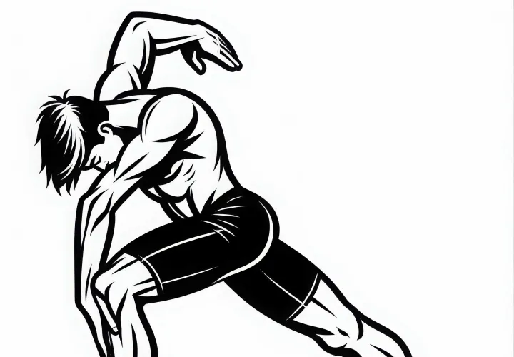 Atlet melakukan peregangan sebelum latihan – Buku gambar gratis