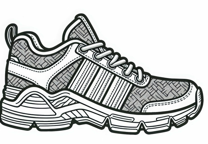Free Sports Shoe Coloring Page Free Sports Shoe Coloring Page