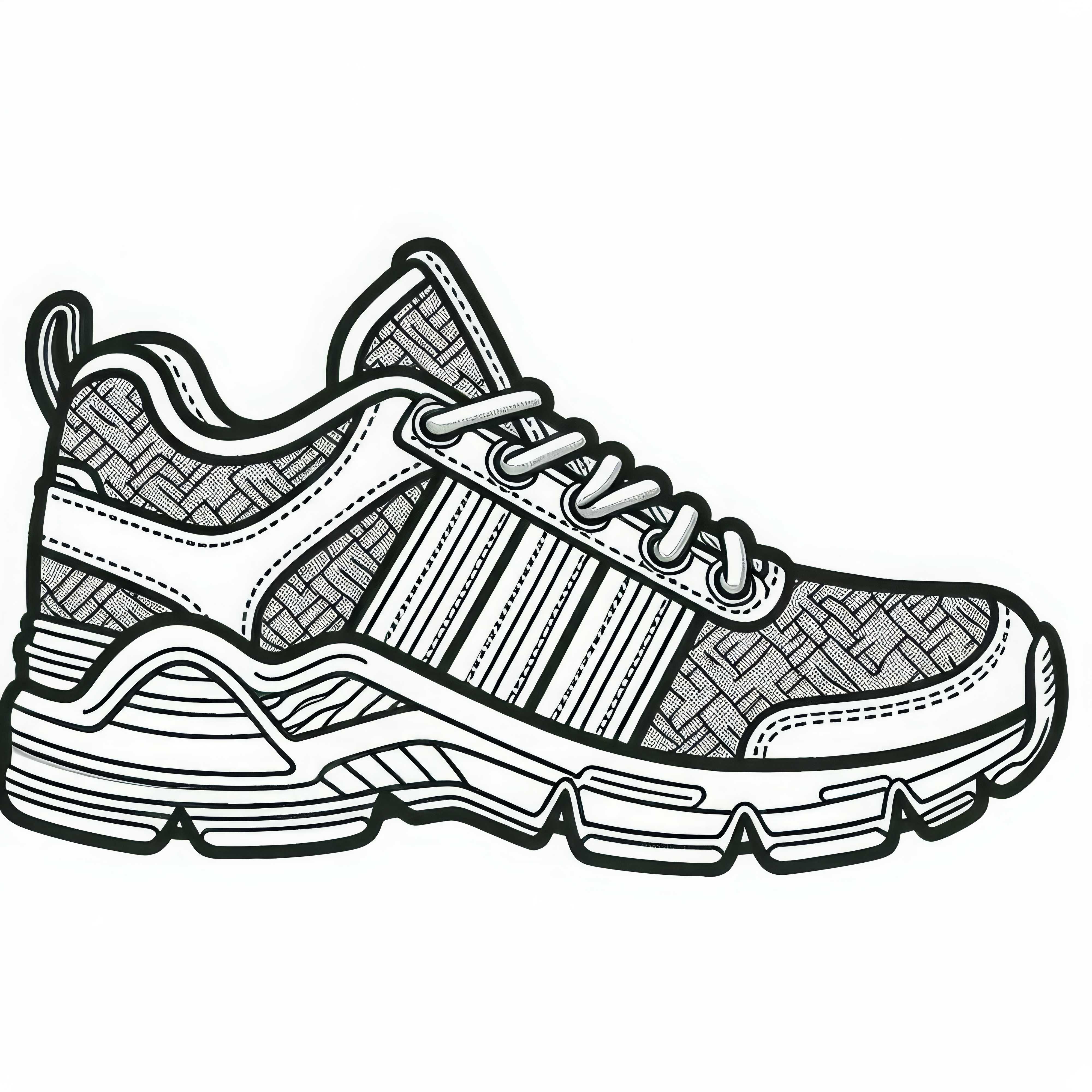 Free coloring page of athletic shoes
