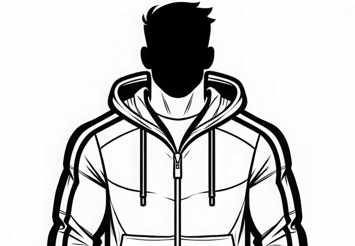 Athlete's tracksuit - Coloring page Free Tracksuit of an athlete - Coloring page free