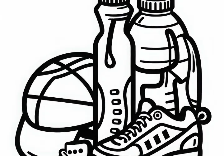 Gratis gambar pewarna botol air seorang atlet