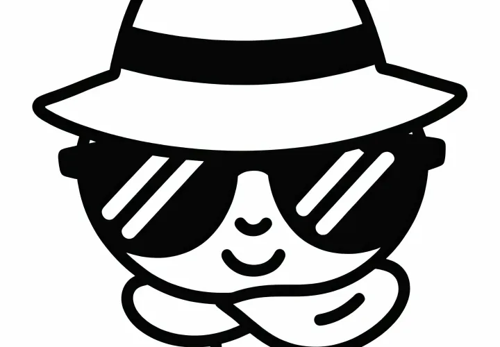 Sonnenbrille eines Gangsters Ausmalbild kostenlos