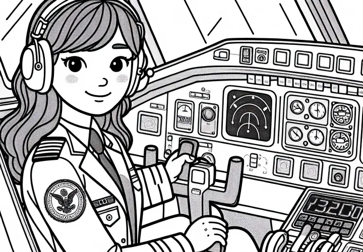 Pilotin Malvorlage Kostenlos – Jetzt herunterladen und ausmalen