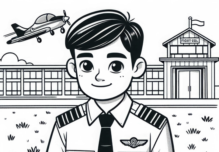 Pilot in Flugschule Malvorlage Kostenlos Herunterladen und Online Ausmalen Pilot in Flugschule Malvorlage Kostenlos Herunterladen und Online Ausmalen