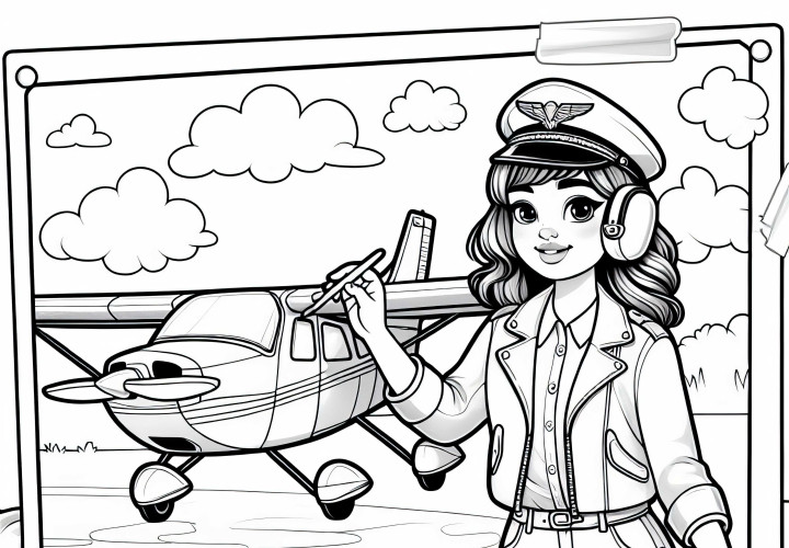 Pilotin Malvorlage einfach kostenlos Pilotin Malvorlage einfach kostenlos