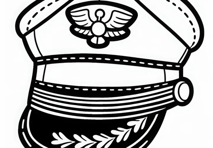 Pilotenmütze Ausmalbild Einfach Kostenlos