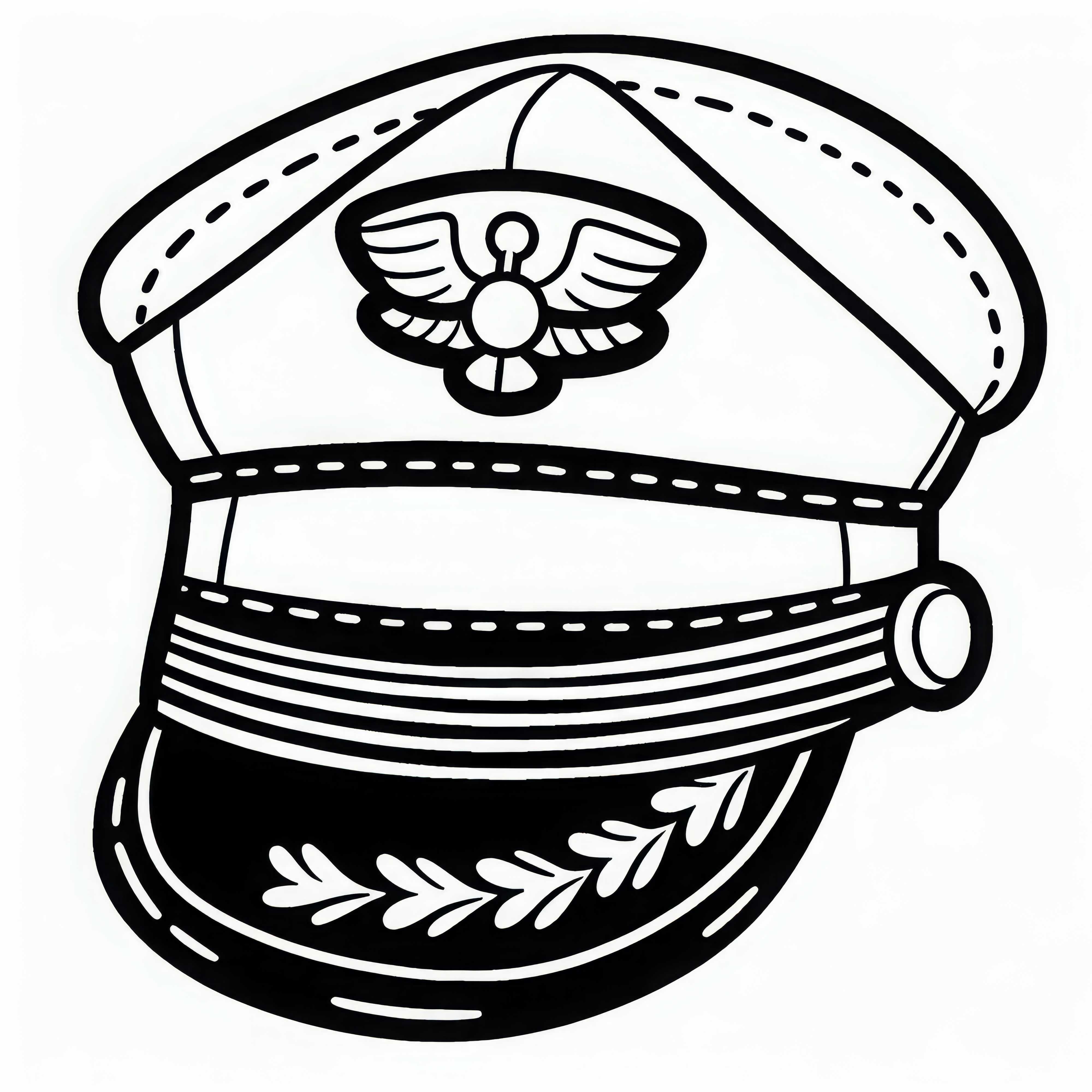 Pilotenmütze Ausmalbild Einfach Kostenlos
