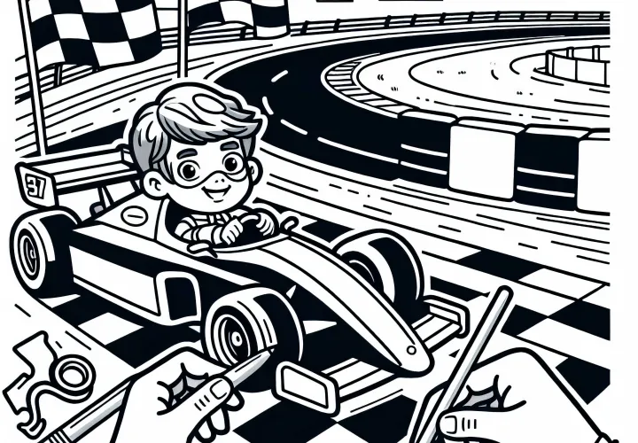 Template Gambar Jalur Balap Sederhana Gratis