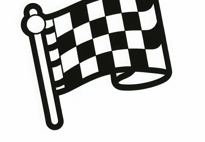 Bendera finish untuk perlombaan gambar pewarnaan - Unduh gratis!