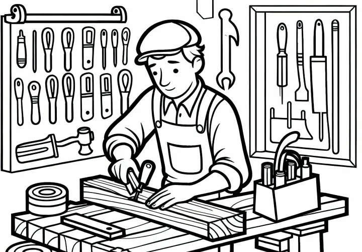 Desain Mal Pekerja Kayu Gratis