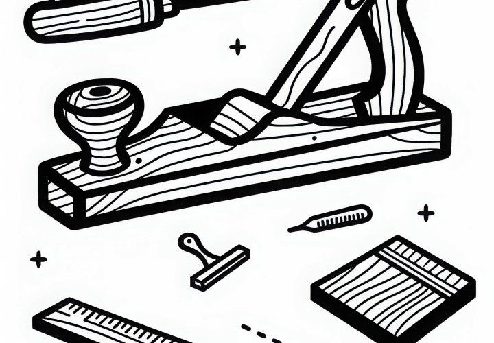 Minisierra para carpinteros - plantilla para colorear descargar gratis Fresadora para carpinteros - Plantilla para colorear descargar gratis