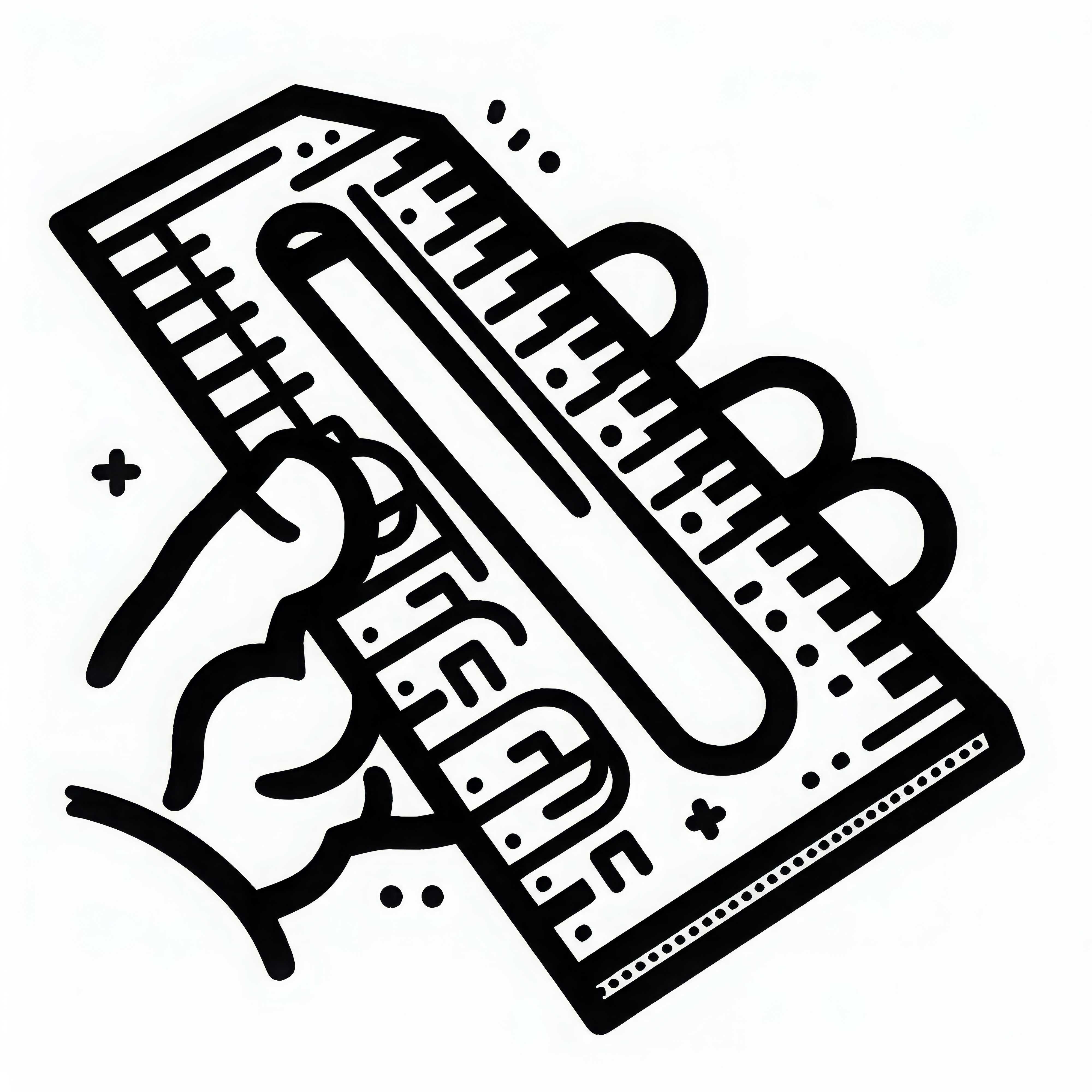 Regla de carpintero como dibujo para colorear - Simplemente gratis
