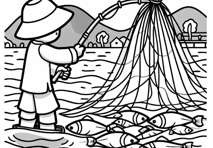 Fischer trækker nettet ud – Gratis malebog