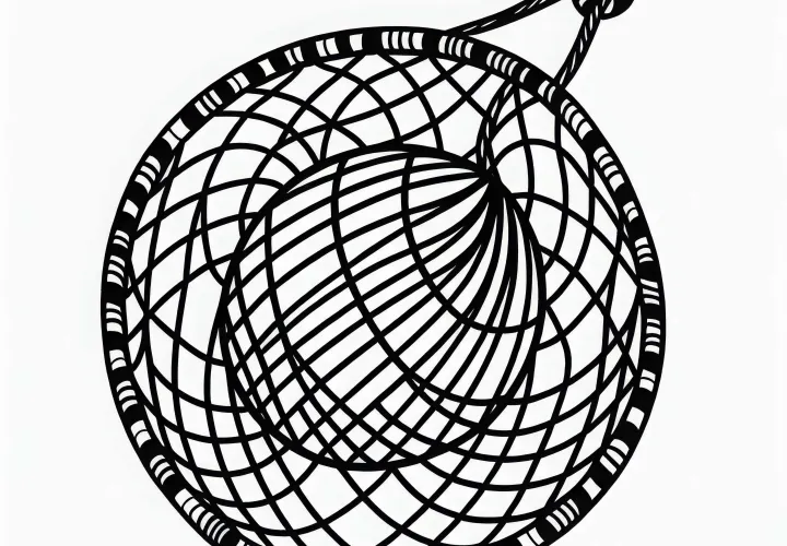 Gratis download af en tegning af et fiskenet