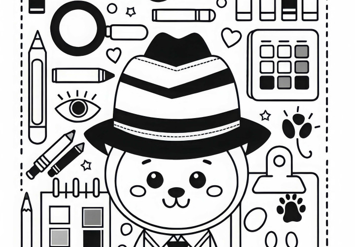 Criminal coloring template simple free Criminal coloring page simple free