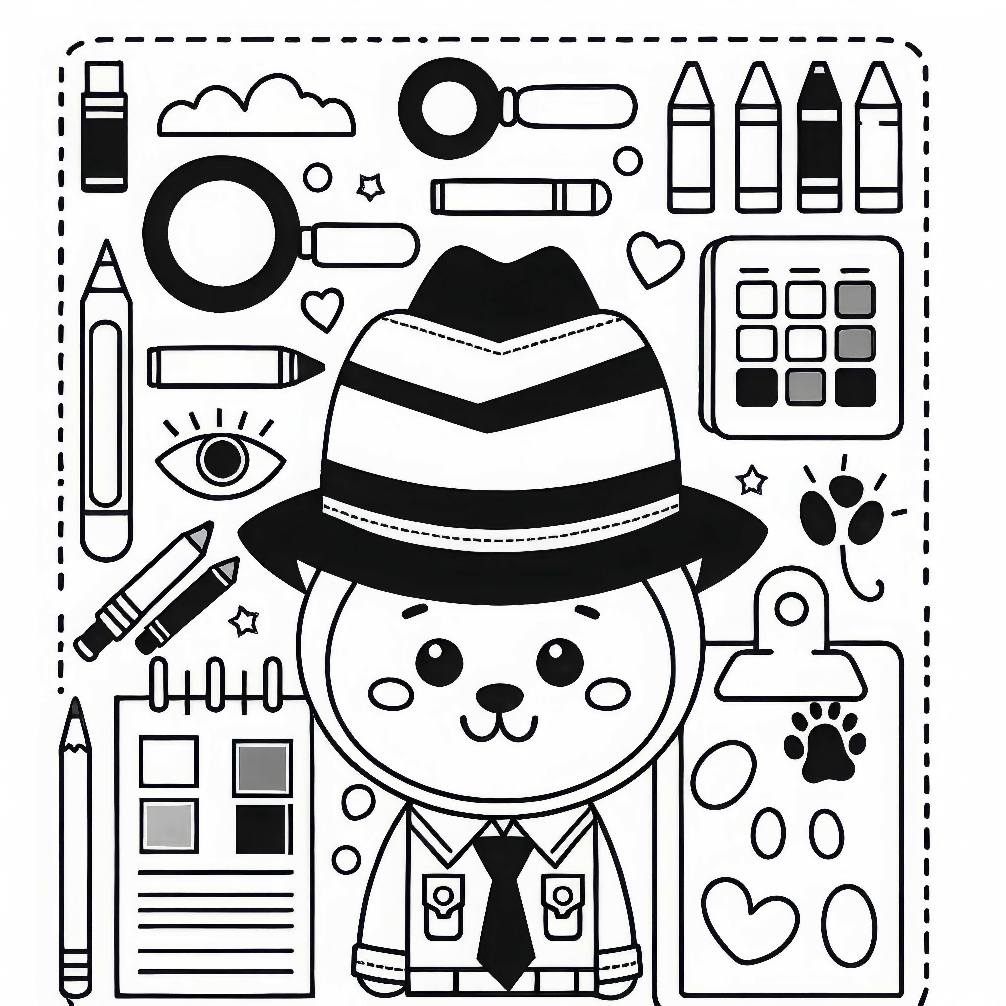 Criminal coloring page easy free