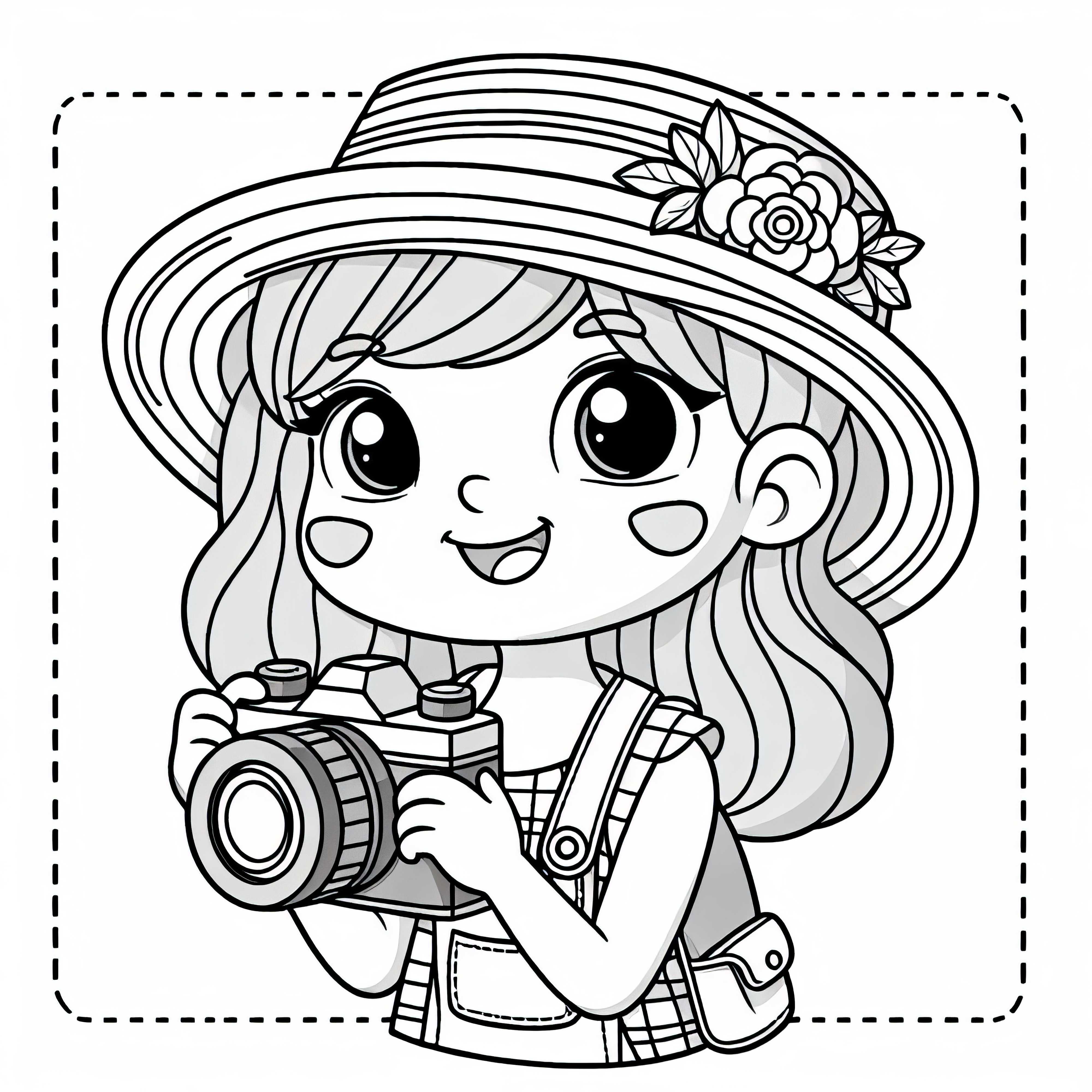 Coloring page for photographers: Free coloring template