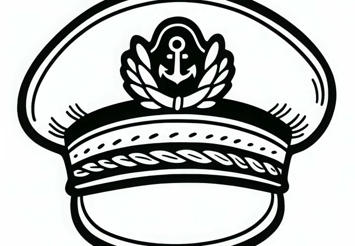 Kapitänska čepica Barvna slika Enostavno Brezplačno