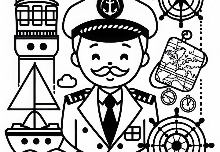 Barvna predloga ladijskih kapitanov enostavno brezplačno