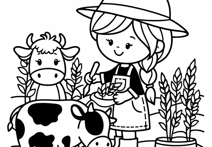 Landwirtin Malvorlage Kostenlos