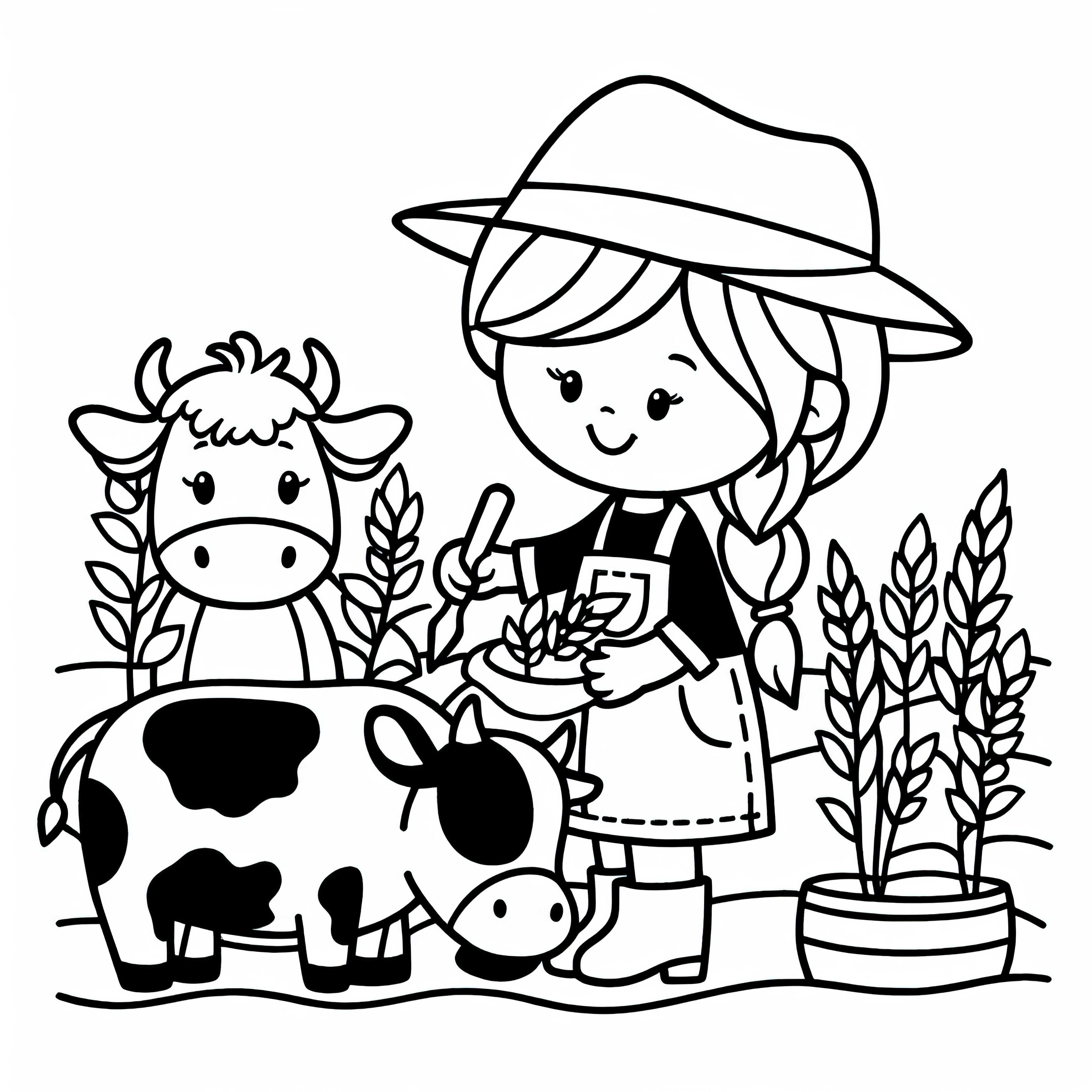 Landwirtin Malvorlage Kostenlos