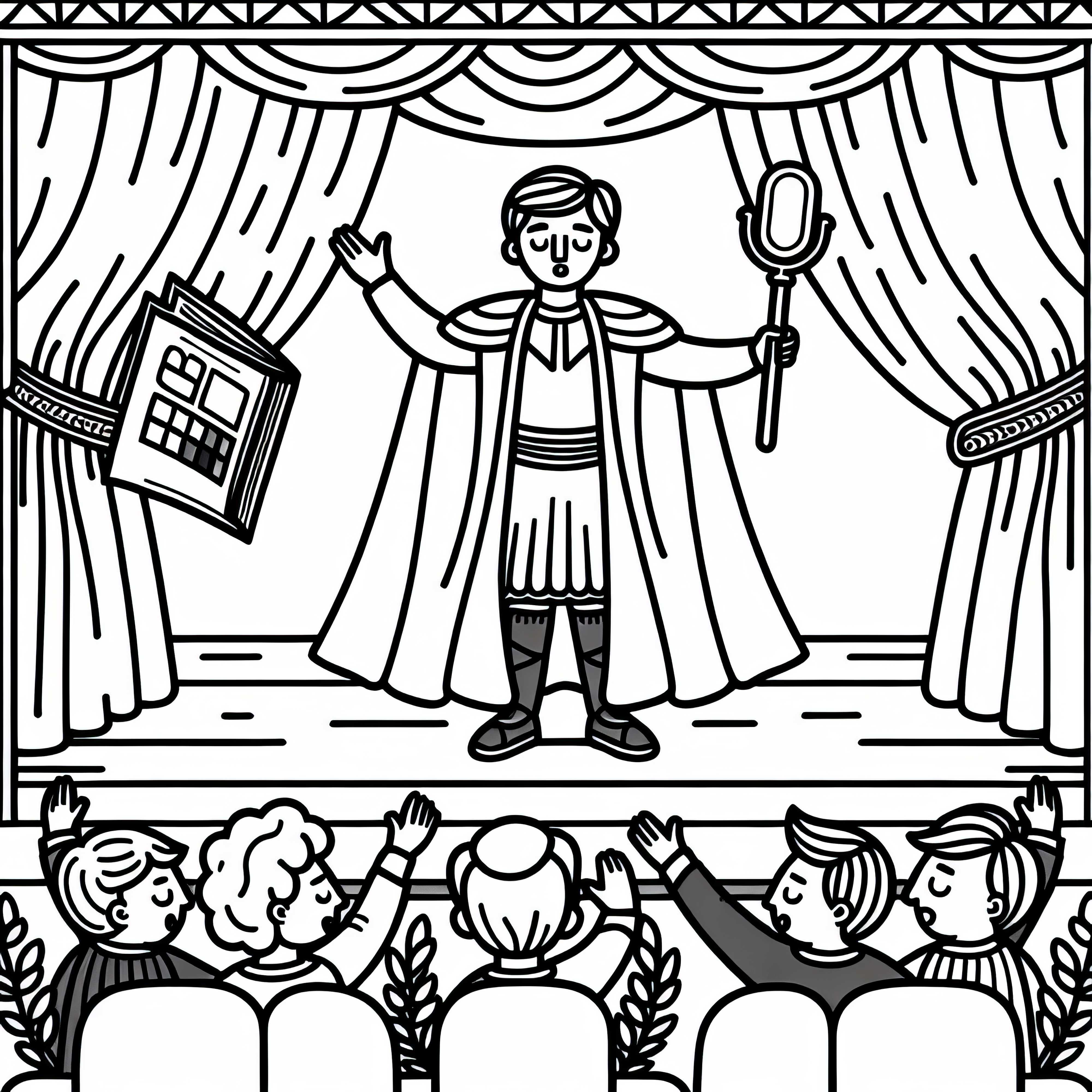 Actor En Escenario De Teatro En Una Escena Dram tica Descargar Dibujo Actor En Escenario De Teatro En Una Escena Dram tica Descargar Dibujo