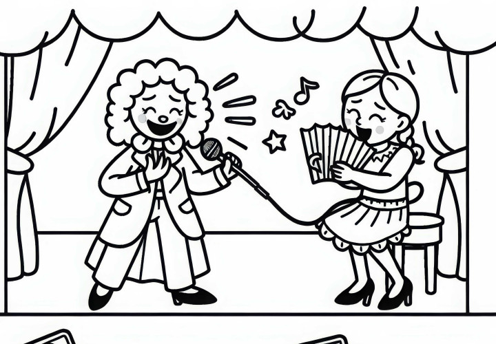 Schauspielerin in Comedy-Rolle Malvorlage Gratis Schauspielerin in Comedy-Rolle Malvorlage Gratis