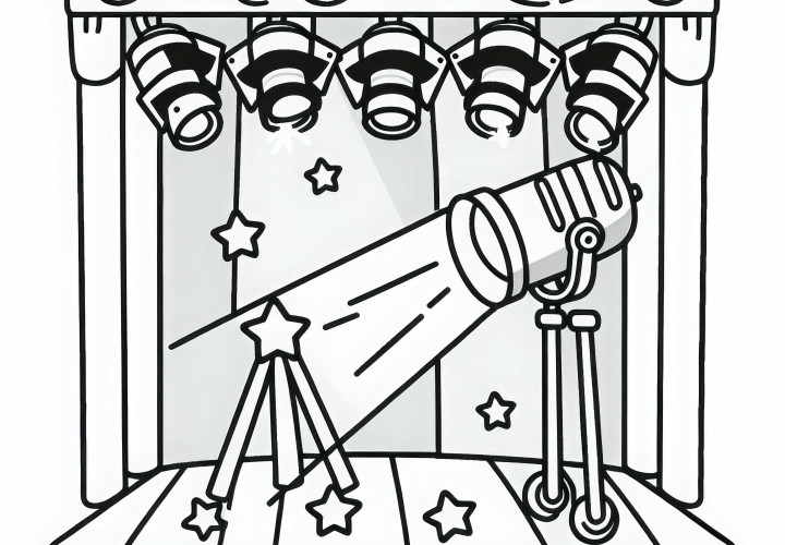 Bühnen-Scheinwerfer Ausmalbild Kostenlos Bühnen-Scheinwerfer Ausmalbild Kostenlos
