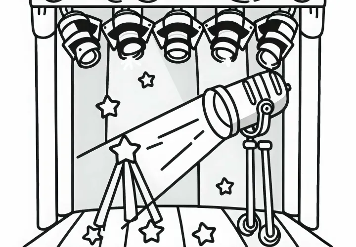 Scene-lampe malebillede gratis